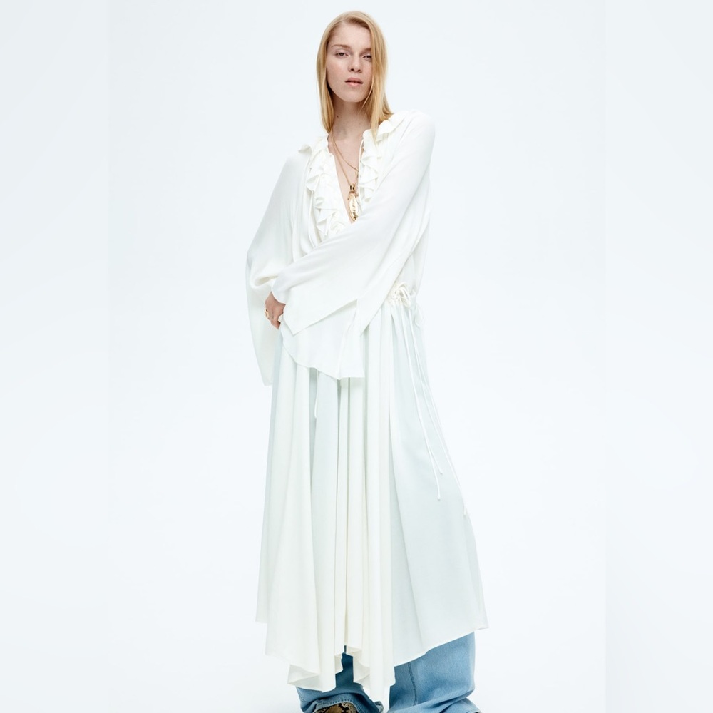 H&M Ruffled Maxi Dress - S